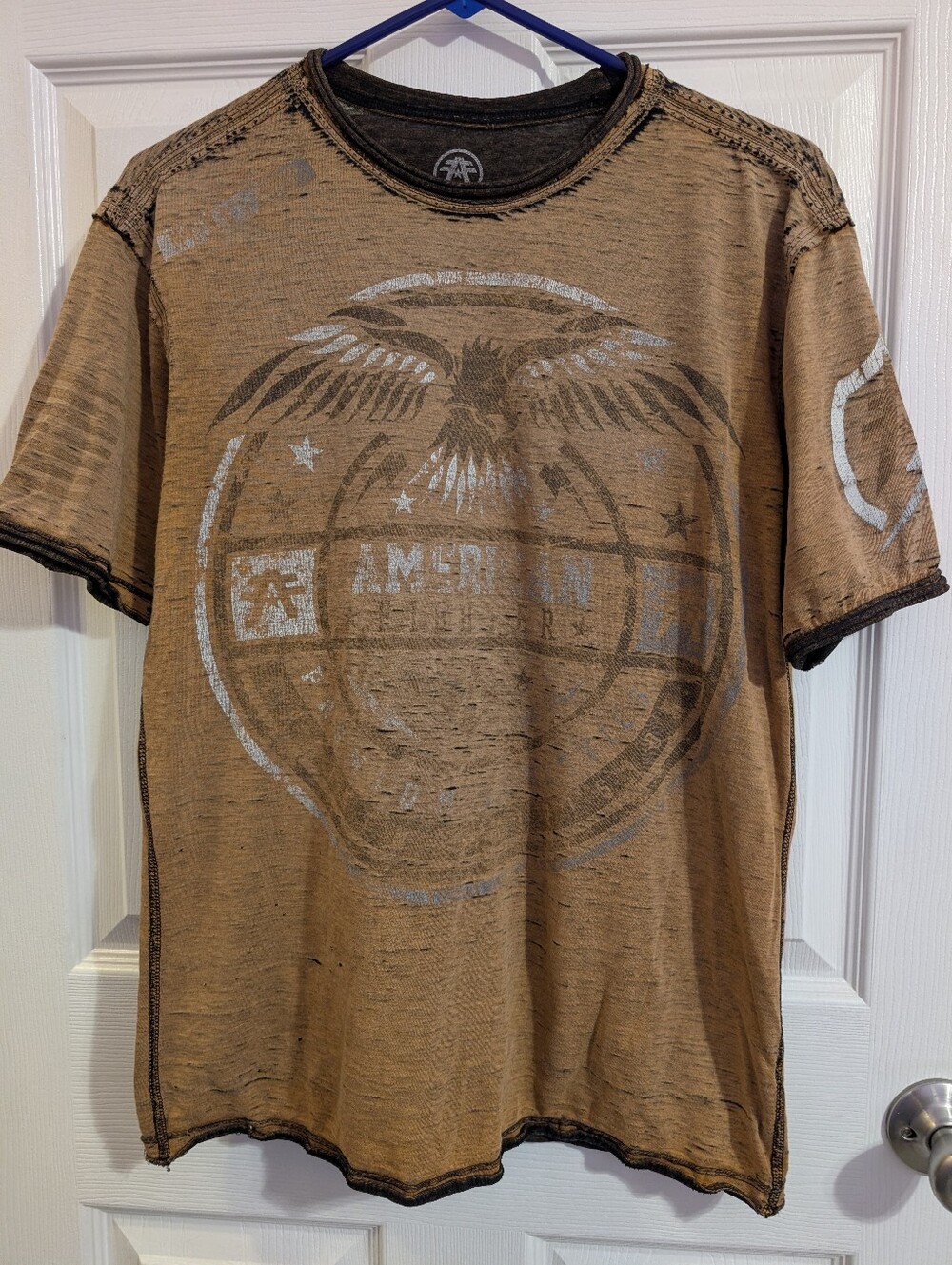 American Fighter Graphic Brown Tee Men's Size Small
